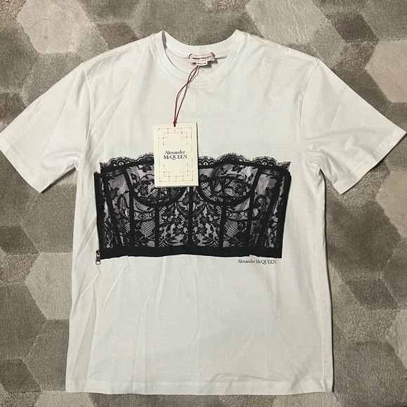 Alexander McQueen Tops Alexander Mcqueen Bustier Print Tshirt